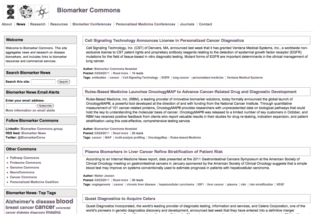 Biomarker Commons